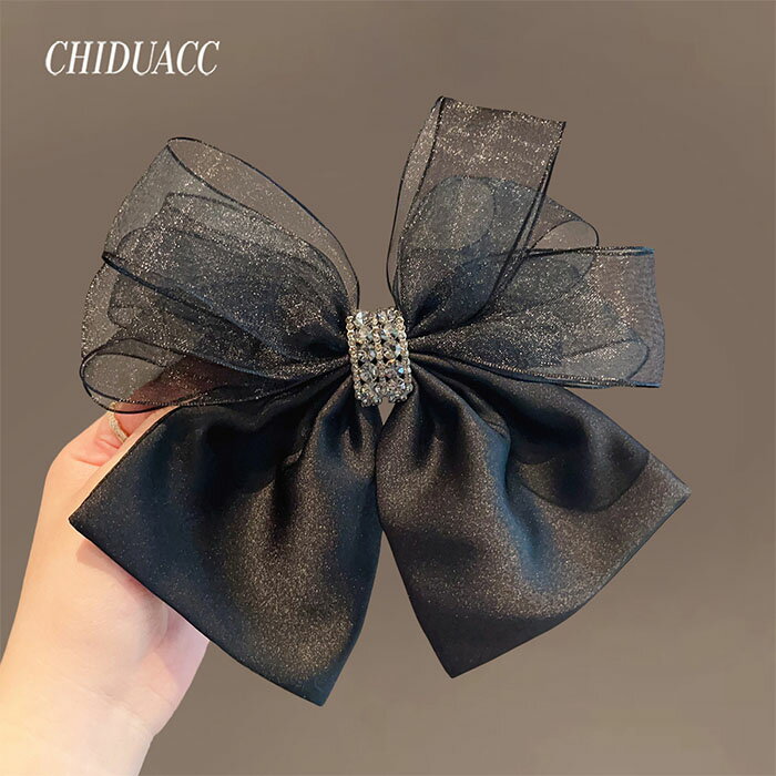 リボンゴム チュチュ ヘアアクセサリー ブラック ベージュ　ヘアアレンジ 大きめ リボン 結婚式 パーティー デイリー オフィス まとめ髪 大人女子 上品 高見え　おしゃれ トレンド レディース ファッション