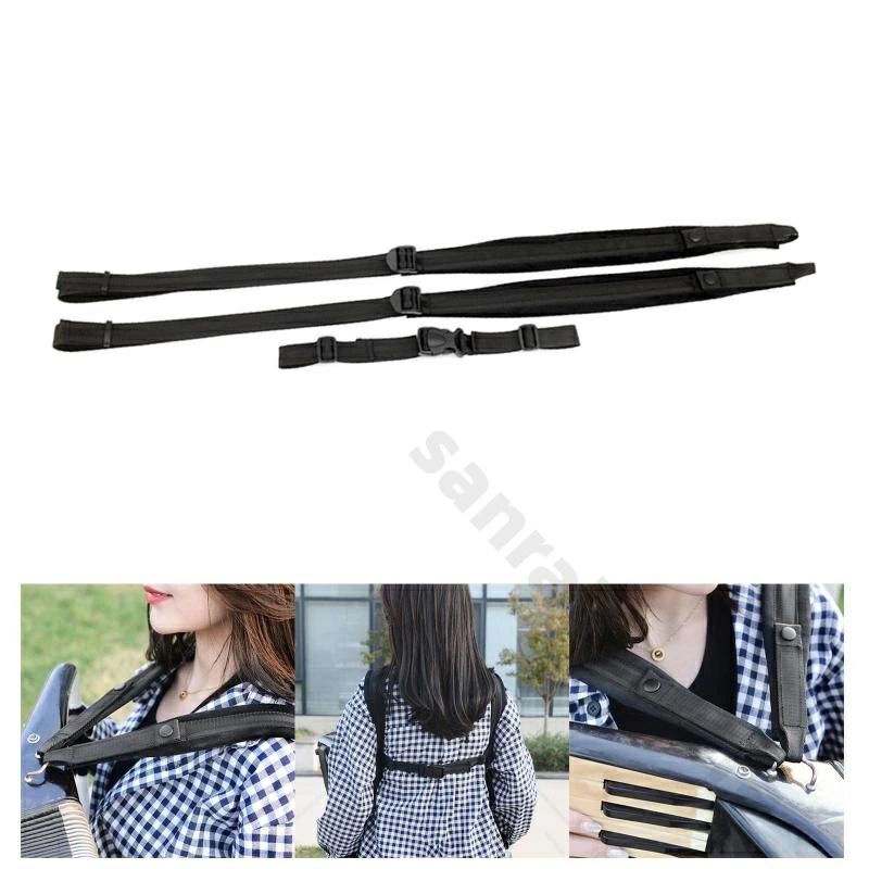 Adjustable accordion bass shoulder strap with padded replacement soft instrument accessory for practice and performance.
