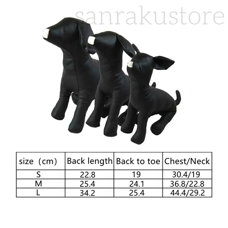 犬 服 レザー調 犬用マネキン ペット服ディスプレイスタンド お座りポーズ 犬モデ...