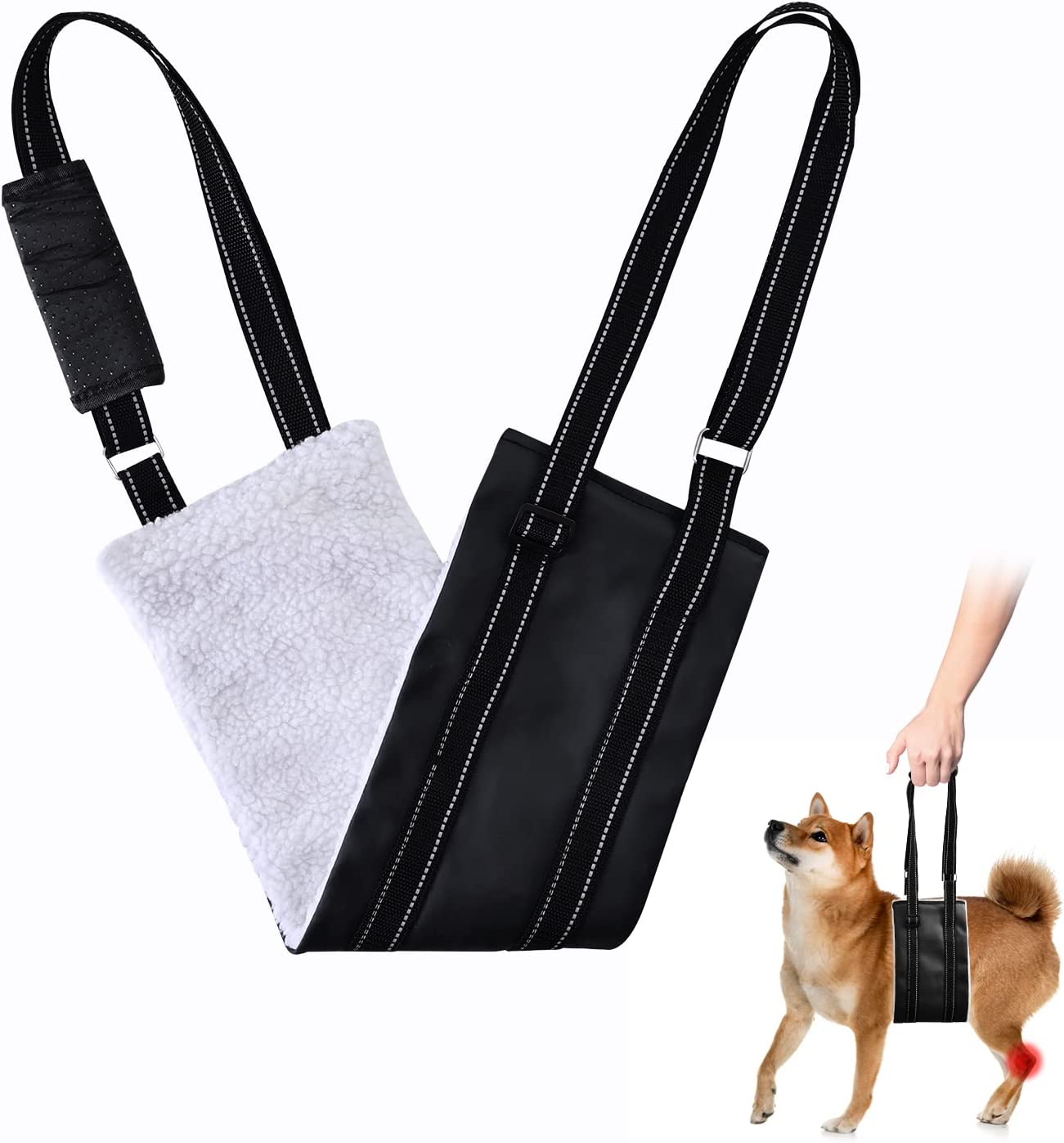 介護用ハーネス ペット歩行補助ハーネス 胴体用 S~L 胴体用 犬介護用品 老犬 ペットハーネス 小型犬/中型犬/大型犬用 介護 年を取った 怪我 手術 快復中 病気 安全帯 手洗いok 通気性 抗菌消臭 脱着簡単 お出かけ便利 収納袋付き 後ろ足 お出かけ便利