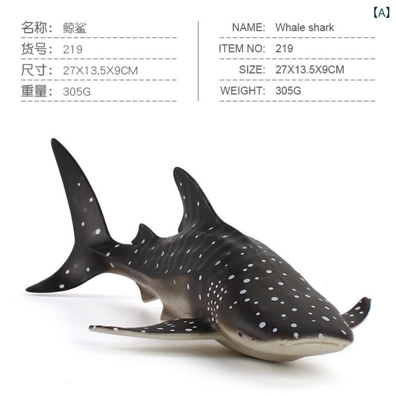 Startlineのフィギュア キッズ リアル 海洋生物 ジンベエザメ ソリッド サメ PVC 知育玩具 学習用 海底生物 コレクション オブジェ インテリア 7歳以上 男の子 女の子｜アングル2