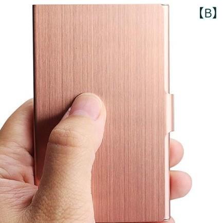 Startlineの名刺入れ ビジネス ステンレス製 電気メッキ加工 おしゃれ 薄型 15枚収納 ローズゴールド チタンブラック アンティークブロンズ カードケース 男女兼用｜アングル3