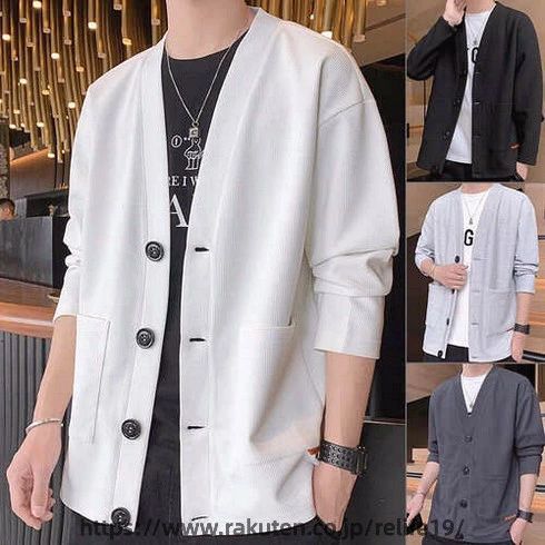 樂天商城 - メンズ トップス メンズ服 サマージャケット アウター カーディガン ボタン ビジネス カジュアル 速乾性 機能性 通気性 おしゃれ かっこいい ノーカラー 長袖 大きいサイズ シンプル 大