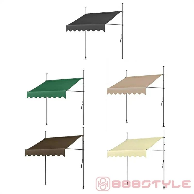 オーニングテント 幅1.5m2m/2.5m/3m/3.5m/4m 日よけ 巻き取り式 高さの調節が可能 ...