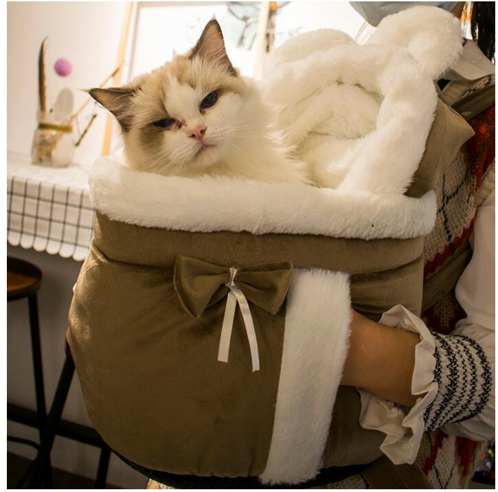 犬 猫 ペット キャリーバッグ リュック /ペット もこもこキャリーバッグ 抱っこひ...