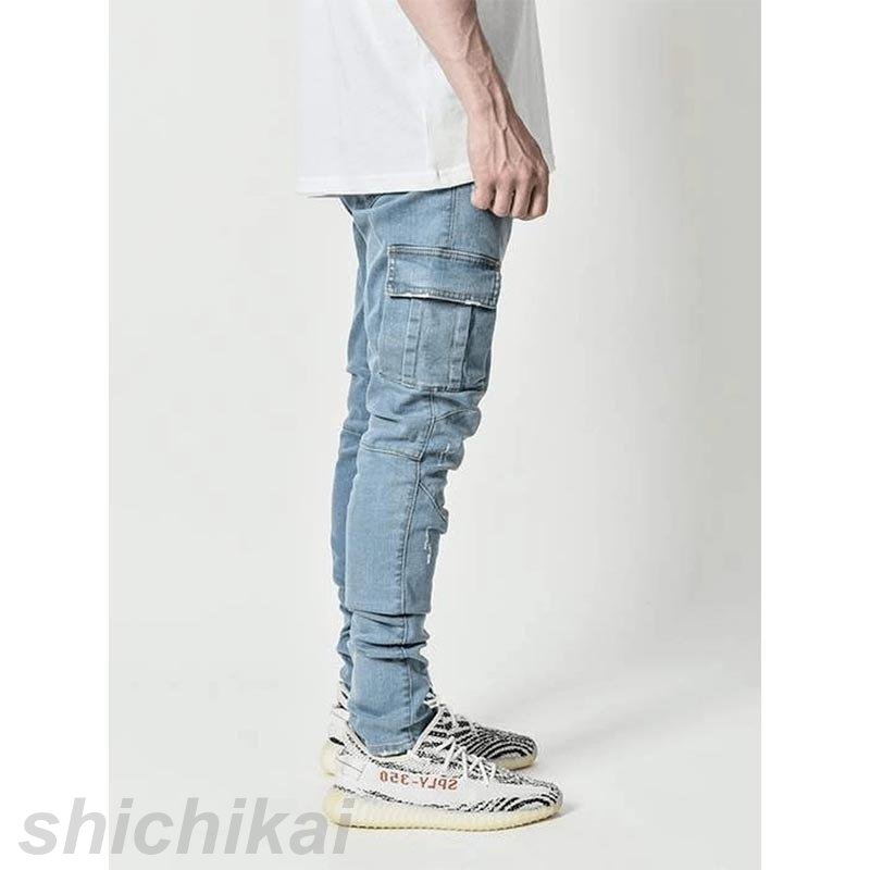 Startlineのバイクパンツ ライダースパンツ デニムパンツ Gパン ジーンズ メンズ スキニーパンツ バイクウエア ハイストレッチ クラッシュ カジュアル スリム ホワイトデー プレゼント｜アングル3