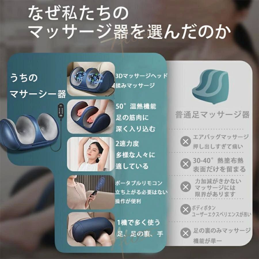 Startlineの実用的な敬老の日プレゼント★健康グッズ リラックス／ マッサージ フットマッサージャー 足裏 足先 ふくらはぎ 太もも｜アングル2