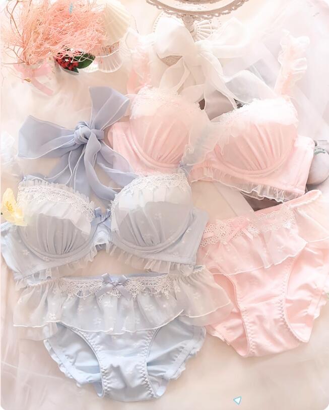 Startlineのブラジャー セットアップ 小胸 ランジェリー ブラ ショーツ 上下セット bra set ワイヤーあり ブラ&ショーツ セット セクシー 薄手 2点セット レースブラセット ショーツセット 谷間ブラ 勝負下着 ブラセット 超盛りブラ 学生 可愛い 少女 通気性 女性 デート 軽い｜アングル3