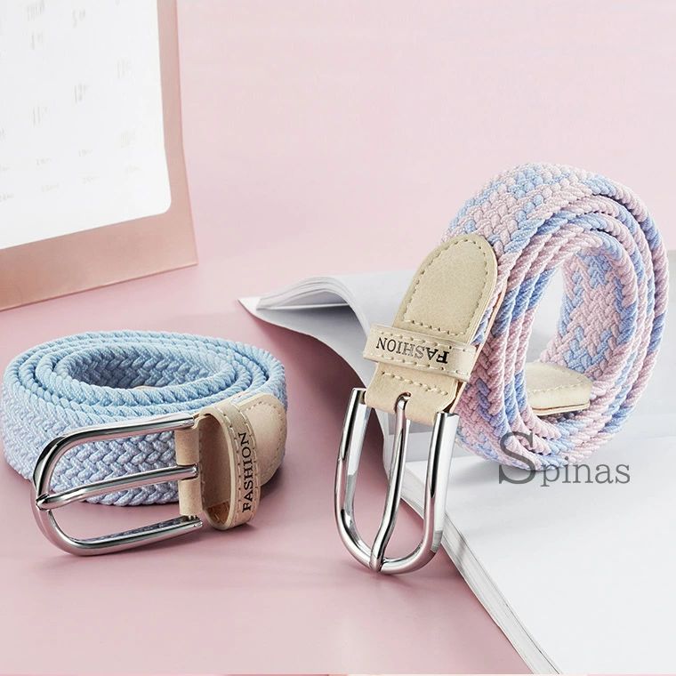 Startlineのパステルカラーの穴なしメッシュベルト 子供用 こども服 子供ベルト 子供用ベルト ストレッチ バックル｜アングル2