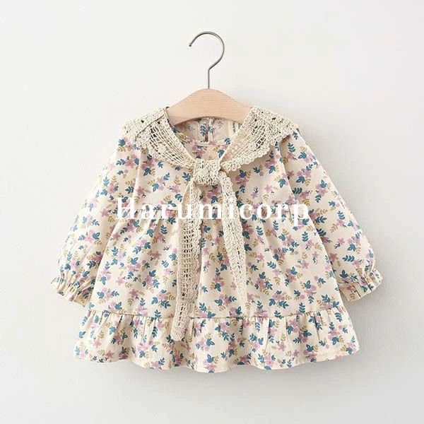 ワンピース キッズ 春秋 女の子 73〜110cm ベビー服 長袖ワンピース 子供服 花柄ワンピース 結婚式 子ども服 新生児 赤ちゃん おしゃれ かわいい 七五三 入学 入園 保育園 幼稚園 誕生日 出産お祝い プレゼント お姫様 1歳 2歳 3歳