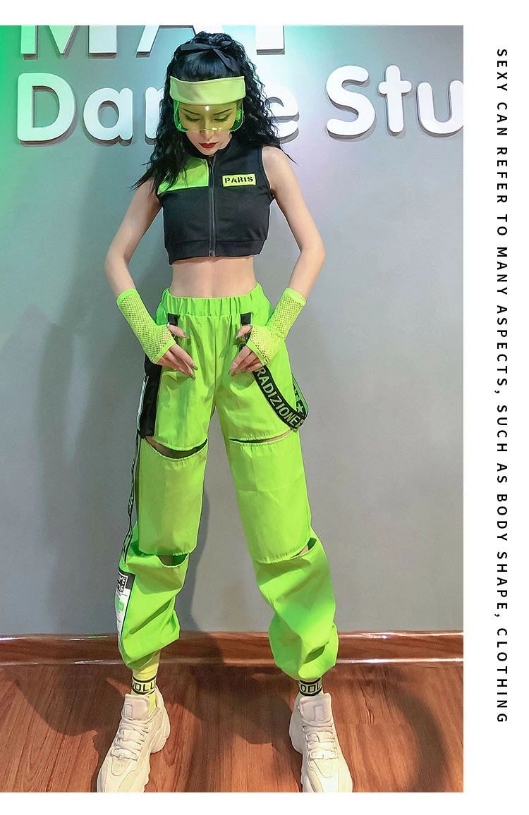 Startlineの社交ダンス DSダンス 韓国ファション HIPHOP ス+パンツ 上下セット セットアップ 演出服 ダンス衣装 セットアップ レディース 舞台服 dance応援 団体服 発表会 練習着 ジャズ JAZZ チアガール セクシー チアリーダー ステージ衣装 S M L｜アングル3