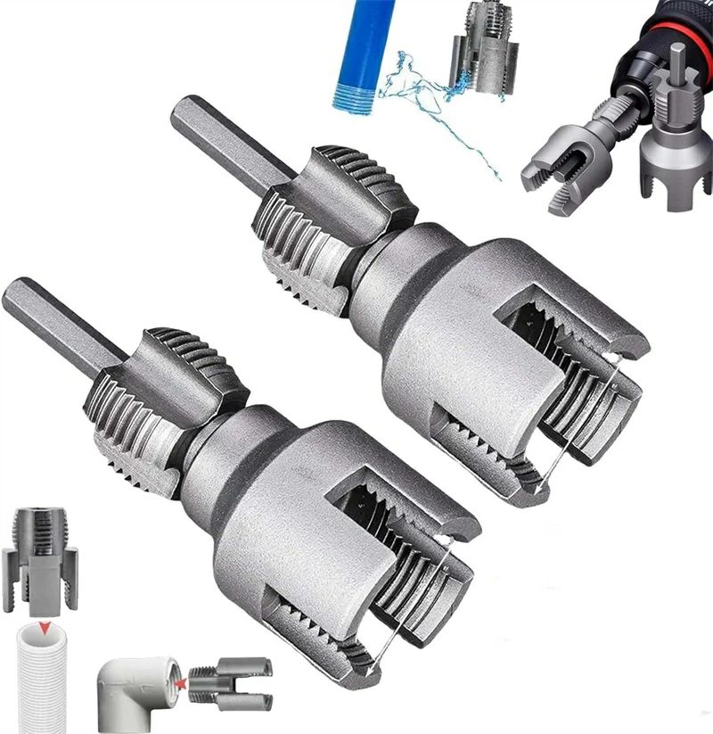 樂天商城 - パイプねじ切器 電動ドリル対応 PVC 管用ねじ切りキット家庭修理用 (2個セット)