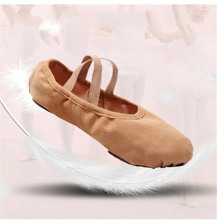 Startlineのバレエ シューズ 大人 ダンスシューズ スプリットソール キャンパス バレエ用品 子供 バレーシューズ 靴 レッスン着 ダンス用品 練習用 キャメル ホワイト ピンク ブラウン ブラック wudao-277 海外通販｜アングル3