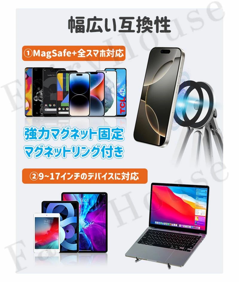 【クーポン】ノートパソコンスタンド PCスタンド タブレットスタンド アルミ合金製 折りたたみ式 放熱性 8段階調節 多角度調整 姿勢改善 腰痛/猫背解消 滑り止め テレワーク/在宅勤務/出張 軽量 持ち運び pad/macbook air pro/スマホ/猫背改善 9〜17INに対応 startline-10021545 Startline サンプル画像3