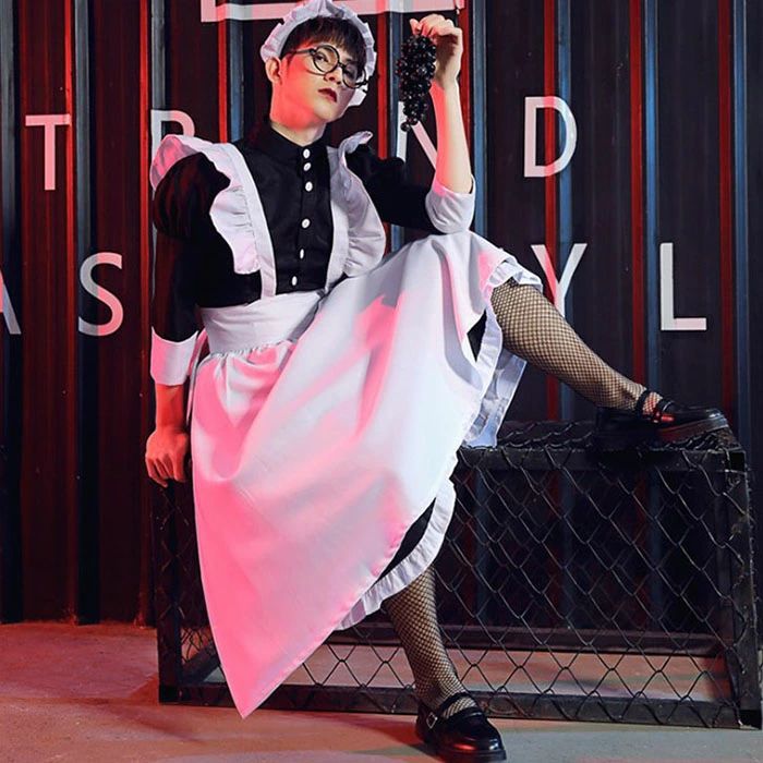 Rakuten - メイド服 メンズ ハロウィン衣装 クリスマスコスチューム ロリータ 男女兼用 コスチューム仮装 執事 メイド服 男性用 ロング丈 大人用 メイド服 コスプレ 大きいサイズ メイド コスチューム服 メイド服 男ウケ メイド服 コスプレ衣装 仮装 メイド ハロウィン