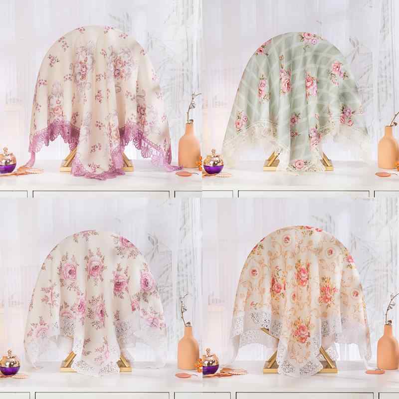 Rakuten - ドレッサー ミラー カバー 柔らかい 布 防塵 小さめ 生地 化粧台 プリンセス エレガント 花柄 おしゃれ カントリー マダム テーブル クロス キャビネット 茶 緑 紫 蝶