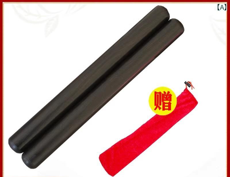 Startlineの太鼓 バチ 無垢材 木製 木目 ドラム スティック 棒 黒檀 伝統的 中国 大太鼓 戦鼓 祭り イベント 余興 演奏 パフォーマンス 打楽器 小道具｜アングル2
