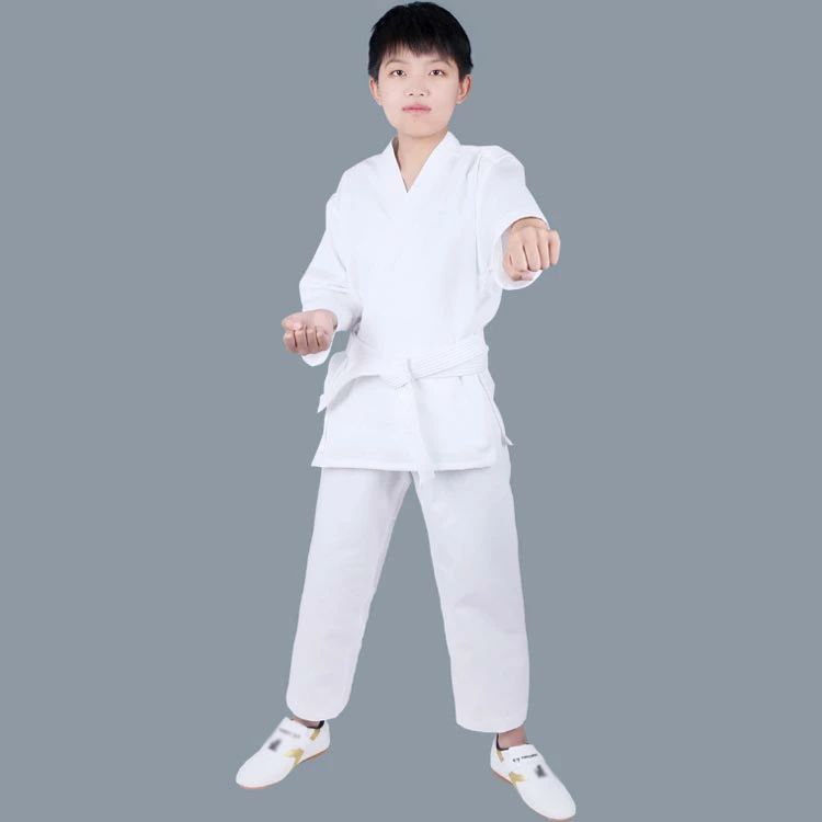 Startlineの子供 中学生 空手着 セット 大人 100-180cm 白帯 空手衣 3点セット 空手道着 空手 ジュニア 初心者 道着 男女兼用 空手スーツ 子ども 授業用 練習用 入門者向け 合気道 柔道授業 柔道着 道衣 フルコンタクト 上下＋帯｜アングル3