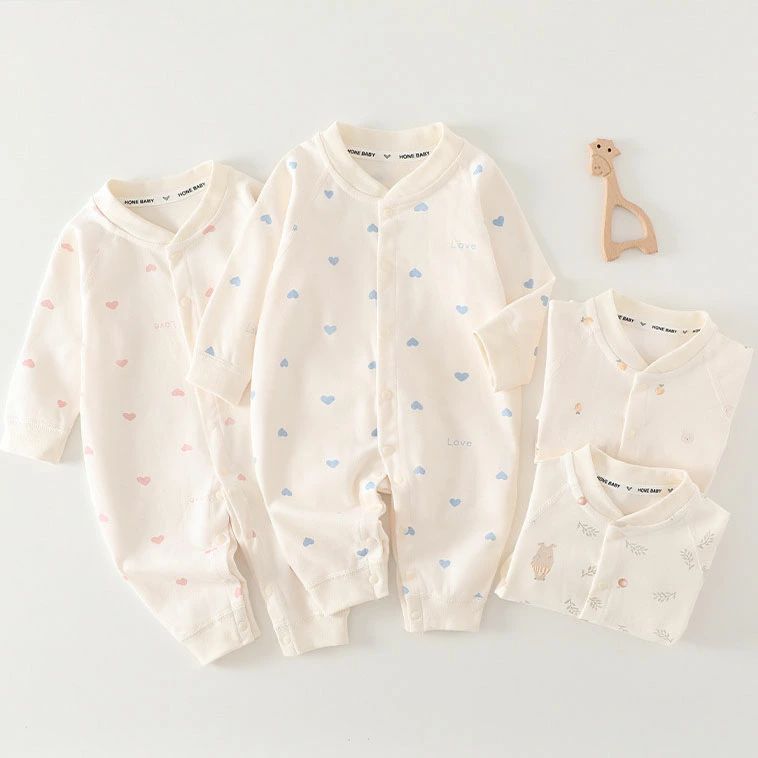乐天商城 - 13色 ロンパース 長袖 女の子 男の子 冬 秋冬 ベビー服 ベビー シンプル 前開き 新生児 カバーオール クマ 花柄 退院着 ベビーロンパース おしゃれ 秋 お部屋着 赤ちゃん 綿 コットン100% お出かけ 出産祝い 子供服 ルームウェア パジャマ 59 66 73 80 90cm