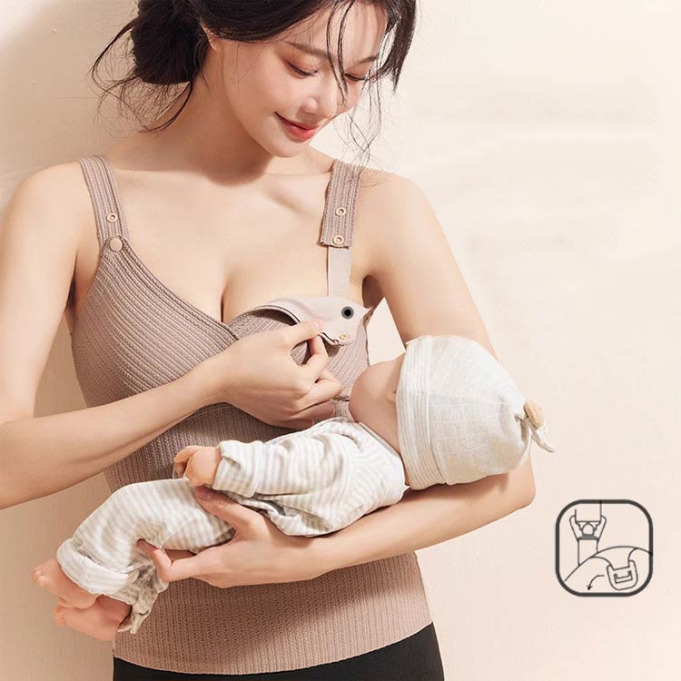 あったか 授乳キャミソール パッド一体型 保温 秋冬 授乳ブラ マタニティ 授乳 妊...