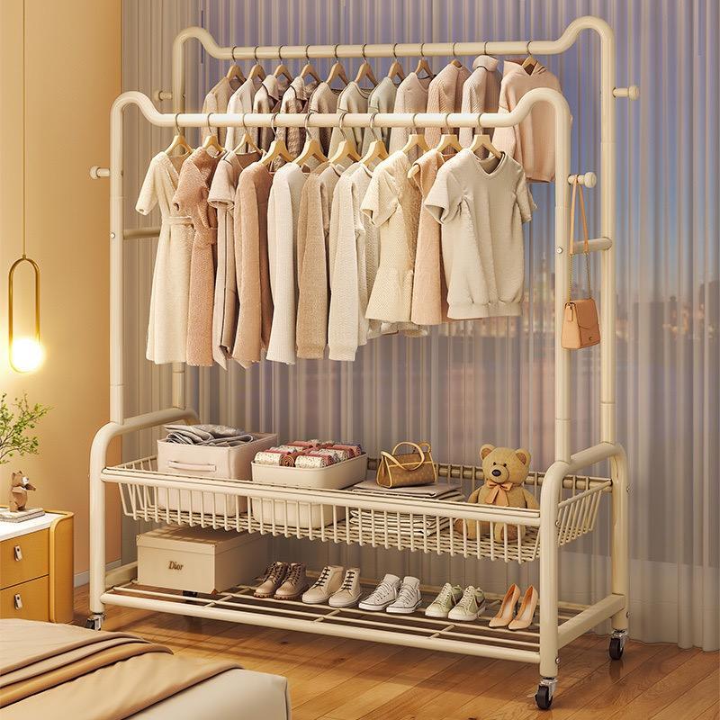 洋服収納 子供 梅雨対策 衣類収納 洋服掛けラック 洗濯物落ち防止対策 頑丈 洗濯物 ハンガーラック おしゃれ パイプハンガー キャスター付き 室内干し