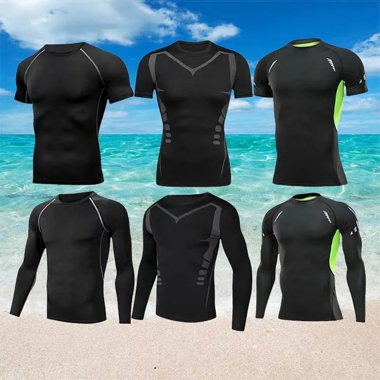 Startlineのメンズ フィットネス水着 スポーツ ラッシュガード 上下セット 半袖 UVカット 長袖 サーフパンツ ショートパンツ 2点セット ロングパンツ 吸汗 水着 おしゃれ 日焼け防止 フィットネス水着 スイムウェア 練習用 競泳水着 海パンツ ジム 水泳 着脱簡単 大人 水陸両用｜アングル3