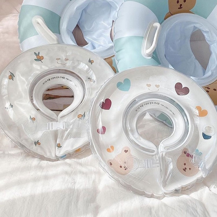 ベビーフロート お風呂 浮き輪 赤ちゃん ベビー 浮き輪 首浮き輪 首リング スイミング お風呂のおもちゃ 男の子 女の子 スポーツ知育 出産祝い 出産準備 プレゼント ギフト 二重構造 水慣れ バックル付 3