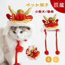 ペット帽子 辰 干支 龍 被り物 犬猫用 小型犬 ドラゴン コスプレ 可愛い コスチューム 暖かい 正月 新年 竜年 動物 仮装 パーティー 撮影 小物 新年 ...