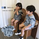 ベビー服 子供服 セーラー服 Tシャツ+ハーフパンツ 2点セット かわいい トップス 半ズボン 男の子 女の子 姉妹 兄妹 姉弟 兄弟 お揃い コーデ キッズ 普段着 上下セット