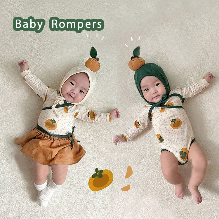 ベビー服 ロンパース 子供 ハロウィン衣装 キッズ 男の子 女の子 かわいい 柿 赤ちゃん 服 ベビー コス..