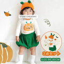 子供 ハロウィン 衣装 ベビー かぼちゃ セットアップ コスプレ 3点セット 帽子+シャツ+パンツ ベビー服 子供服 仮装 帽子 男の子 女の子 赤ちゃん オレンジ コスチューム 新生児服 パンプキン 変身 出産祝い ギフト イベント 可愛い