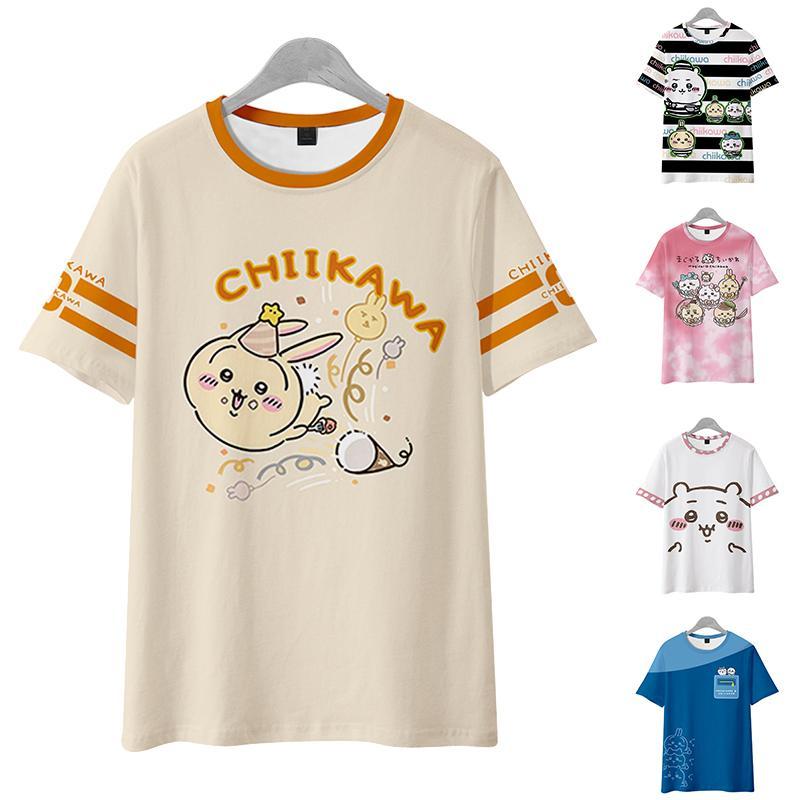 Rakuten - Tシャツ 日常服 ちいかわ Chiikawa 人気キャラクター アニメグッズ プレゼント ギフト 半袖Tシャツ 大人 子供 キッズ お揃い ペア シャツ 服 レディース