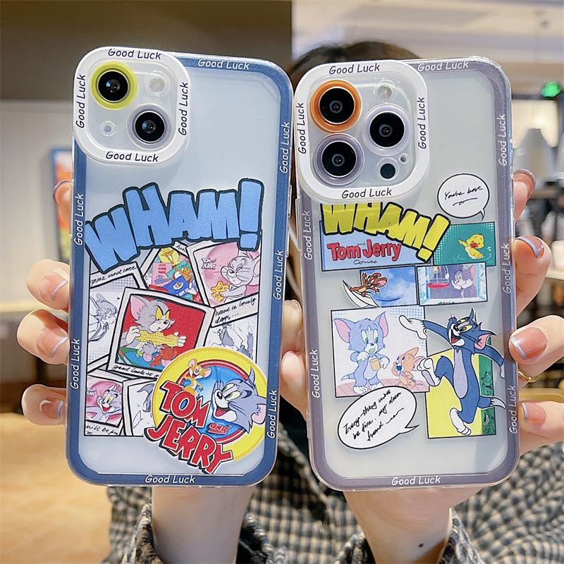 Rakuten - トムとジェリー インスタ映え iphone16 スマホケース 14ProMax iPhone15Pro iPhone13/XS/XR/X ソフト シリコン 全面保護 耐衝撃 透明 スマホカバー ケース