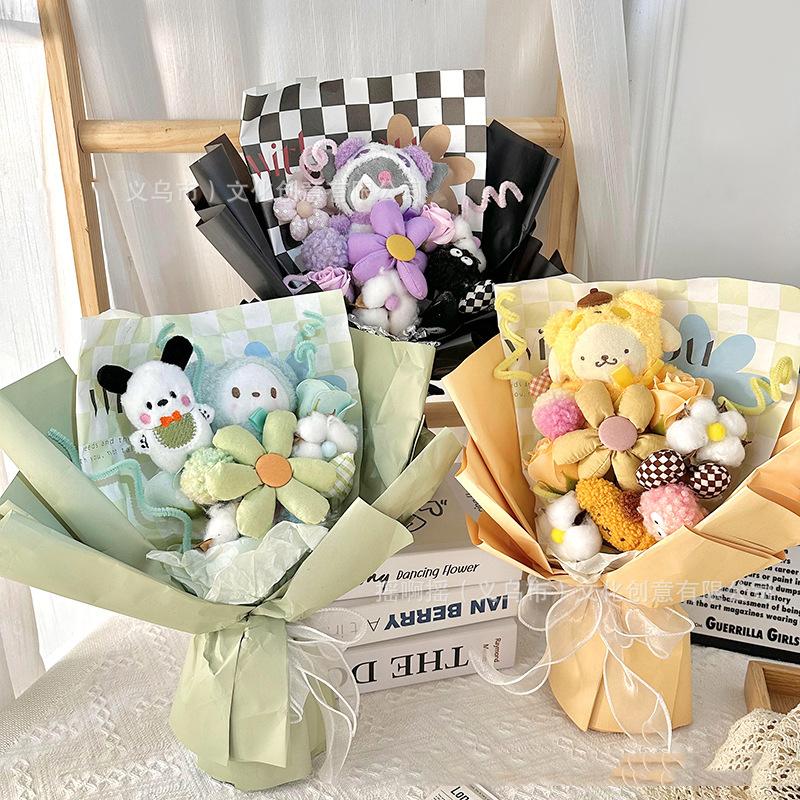 Rakuten - サンリオ風 クロミ マイメロディ シナモロール 花束 ぬいぐるみ 可愛い クリスマス 誕生日 ギフト プレゼント 七五三 母の日