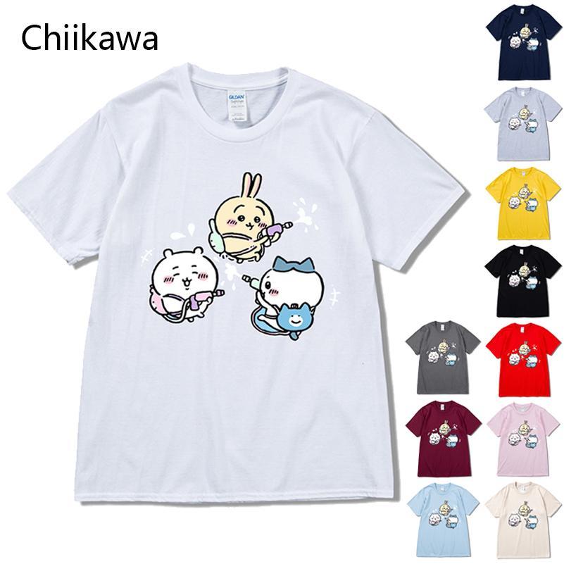 Rakuten - なんか小さくてかわいいやつ ちいかわ うさぎ ハチワレ Tシャツ お揃い ペア 半袖シャツ 服 tシャツ レディース カットソー ギフト ゆったり ルームウェア