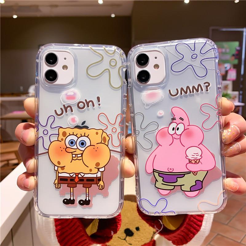 Rakuten - 送料無料 スポンジボブ iphone16 スマホケース 携帯ケース iphone15 ソフト シリコン 全面保護 耐衝撃 スマホカバー 12mini 13mini ケース 全機種対応 クリア