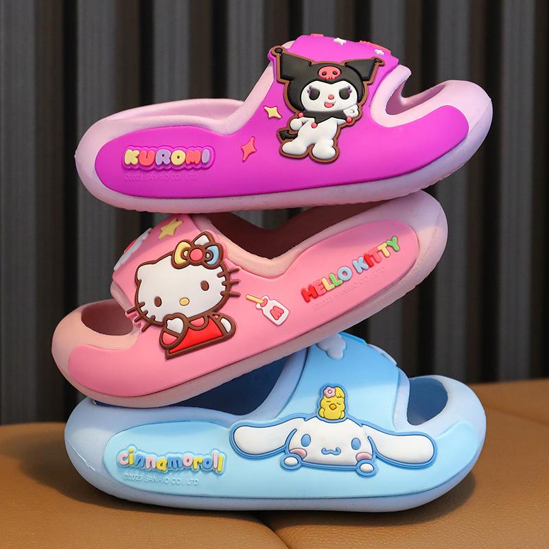 Rakuten - キャット ( Hello Kitty型) スリッパ 子供用サンダル クロミ ビーチサンダル バススリッパ 男の子女の子 キッズ シャワーサンダル 滑り止め ルームシューズ