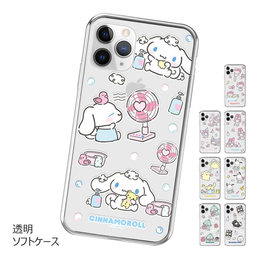 Rakuten - Sanrio Characters Mogyog Clear Jelly ケース iPhone 17e Air 17 Pro Max 16e 16 Plus 15 14 SE3 13 mini 12 SE2 11 XS XR X 8 7
