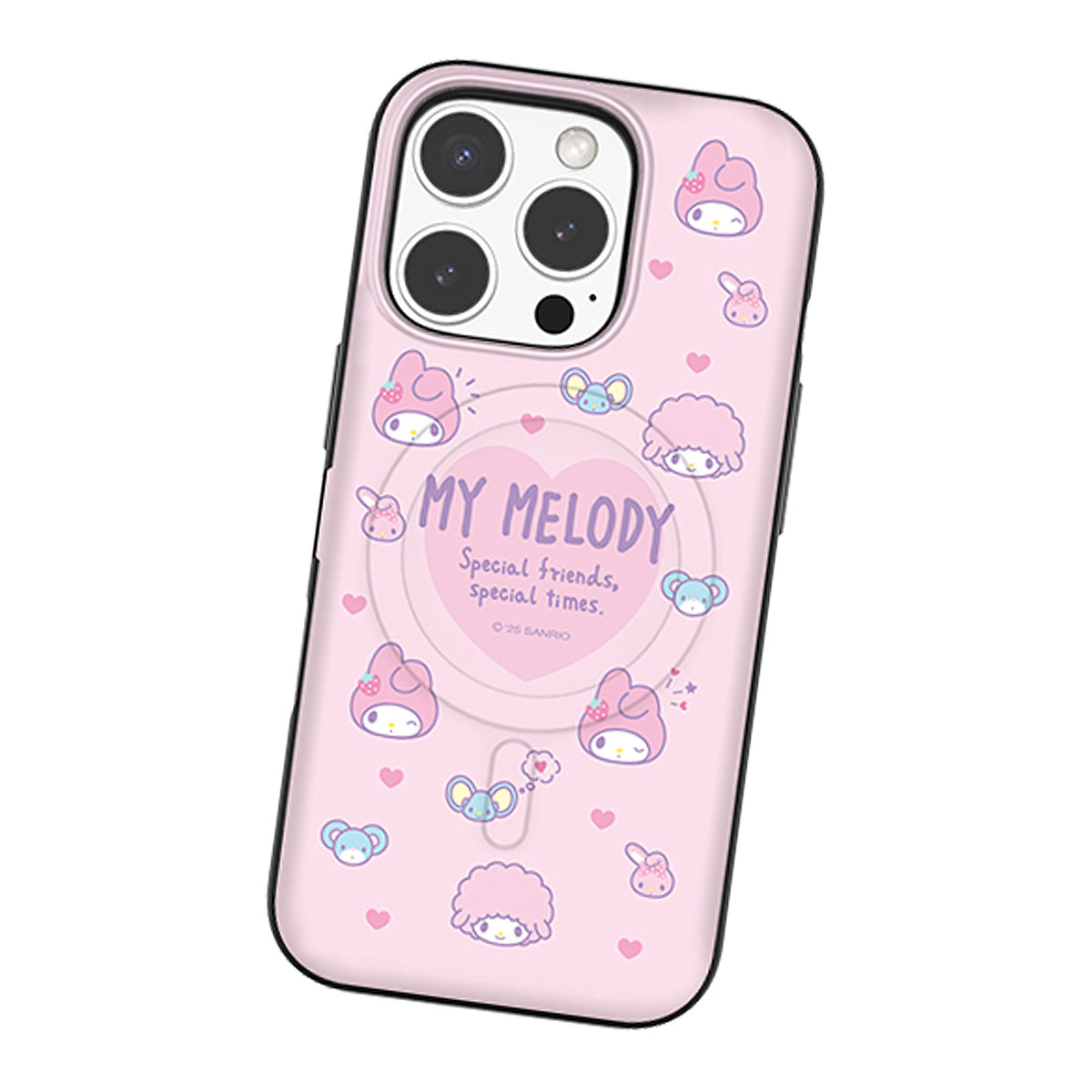 Sanrio Characters Cutie Magnetic Card Door Bumper ケース MagSafe互換 iPhone Air 17 Pro Max 16 Plus 15 3