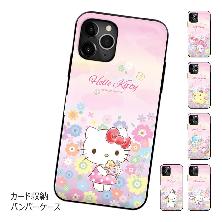 Rakuten - Sanrio Characters Flower Magnetic Door Bumper ケース iPhone 17e Air 17 Pro Max 16e 16 Plus 15 14 13 mini