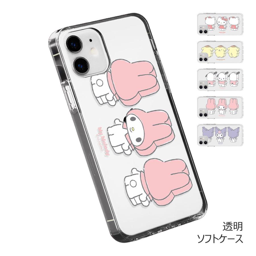 Rakuten - Sanrio Characters Three Blocks Clear Jelly ケース Galaxy S25 Ultra S24 FE A55 5G S23 A54 A53 S22 S21 + Note20 S20 Note10+ S10