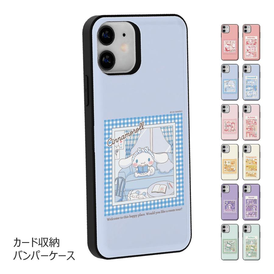 乐天商城 - Sanrio Characters Room Tour Card Door Bumper ケース iPhone 17e Air 17 Pro Max 16e 16 Plus 15 14 13 mini