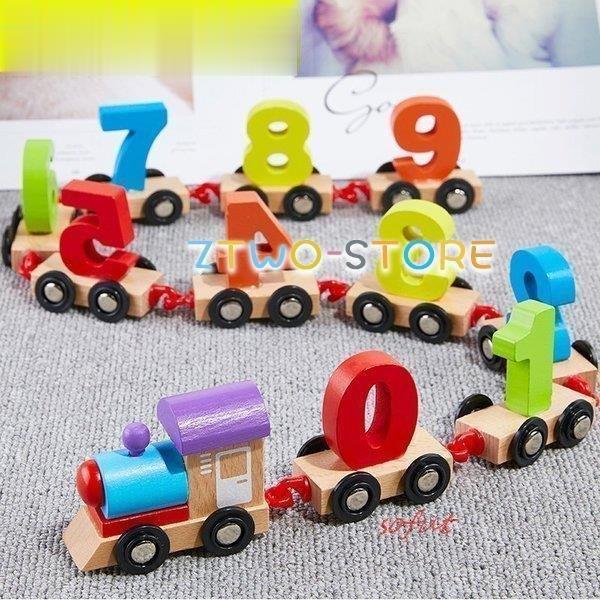 Rakuten - 誕生日プレゼント クリスマスプレゼント 木のおもちゃ 知育玩具 女の子 2歳 数字列車 男の子 1歳 3歳 車 おもちゃ 木製 大工さん