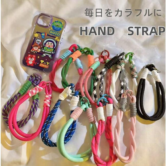 Rakuten - スマホチェーン おしゃれ スマホストラップ 携帯ストラップ 手首 韓国 パラコード ハンドストラップ 挟むだけ ユニセックス 推し活 推しカラー 可愛い 落下防止