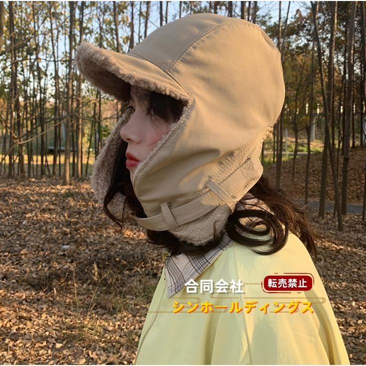 Rakuten - 防寒帽子 コーデュロイ帽子 ロシア帽 耳当て付き ファー帽子 防風 キャップ ボア パイロット メンズ レディース 防寒 あったか
