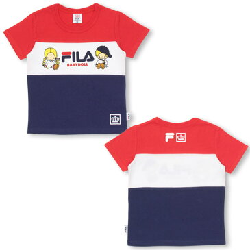 【30％OFF アウトレットSALE】BABYDOLL サンリオ FILA パティ＆ジミーTシャツ-子供服 男の子 女の子 ネイビー レッド フィラ 90-130cm ベビー キッズ ベビードール starvations-1211K