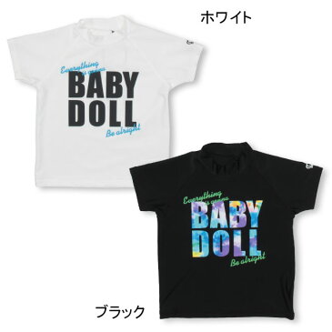 4/6NEW ロゴ メッセージ 半袖 ラッシュガード 3718K ベビードール BABYDOLL 子供服 ベビー キッズ 男の子 女の子