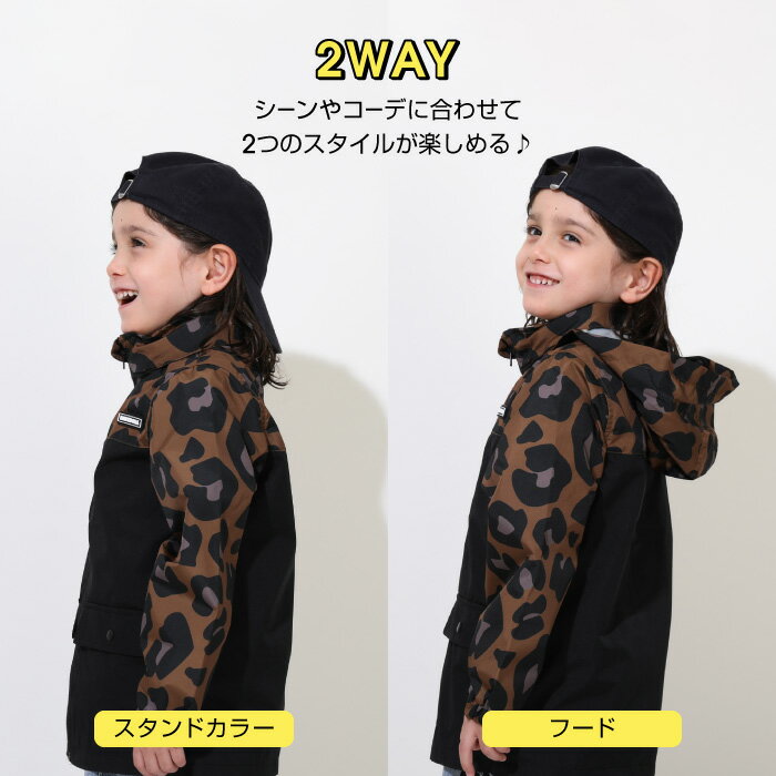 【50％OFF SALE】 親子お揃い 【防風・撥水】ウィンドブレーカー 0759K 2WAY フー...