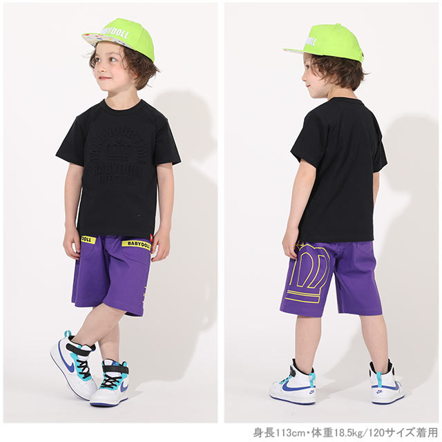 【7/26 13:59まで 期間限定SALE】 親子お揃い 王冠メッセージ Tシャツ 5261K ベビードール BABYDOLL 子供服 ベビー キッズ 男の子 女の子