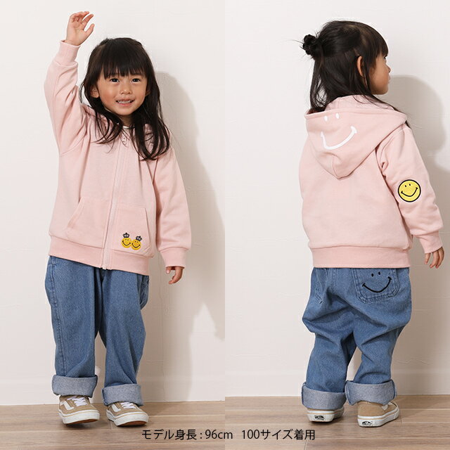 9/11 1:59まで 【60％OFF アウトレットSALE】 スマイリー ジップパーカー 5811K ベビードール BABYDOLL 子供服 ベビー キッズ 男の子 女の子